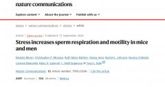 适度压力竟能促进精子活力?《Nature》子刊研究颠覆传统认知！